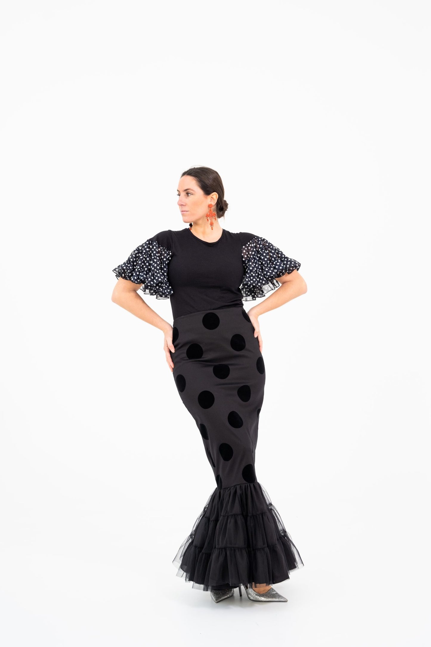 Falda Flamenca Carmelita Tall Negro