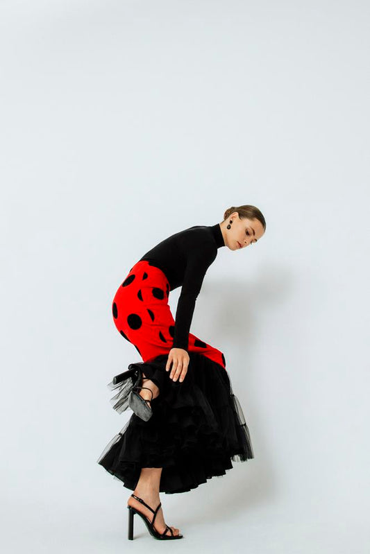 Falda Flamenca Carmelita Tall Rojo