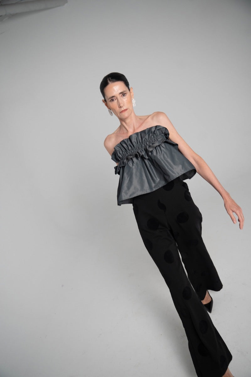 Pantalón lunares Negro