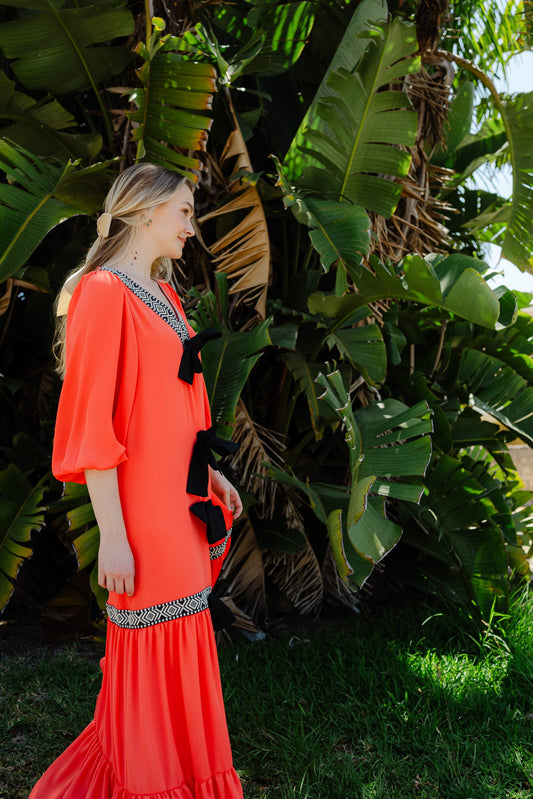 Vestido Atenas Coral