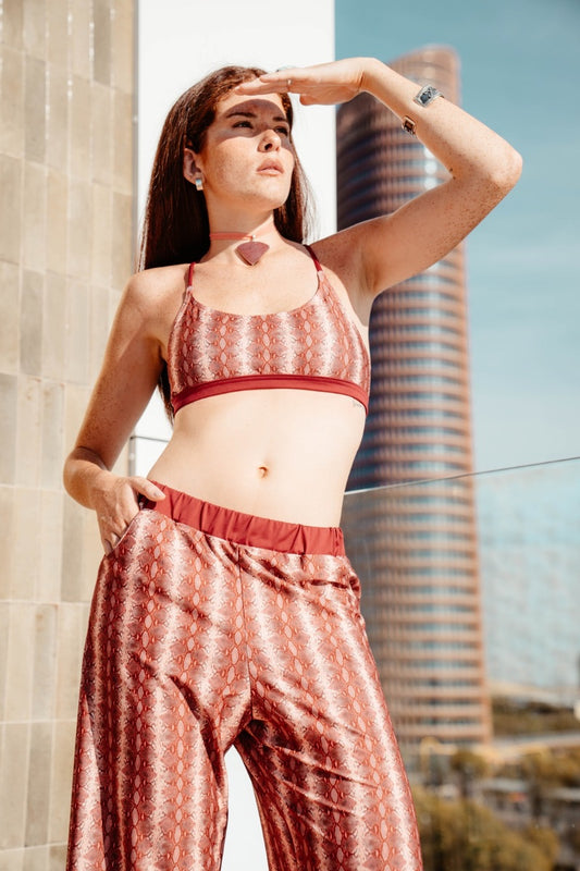 Pantalón serpiente rosa
