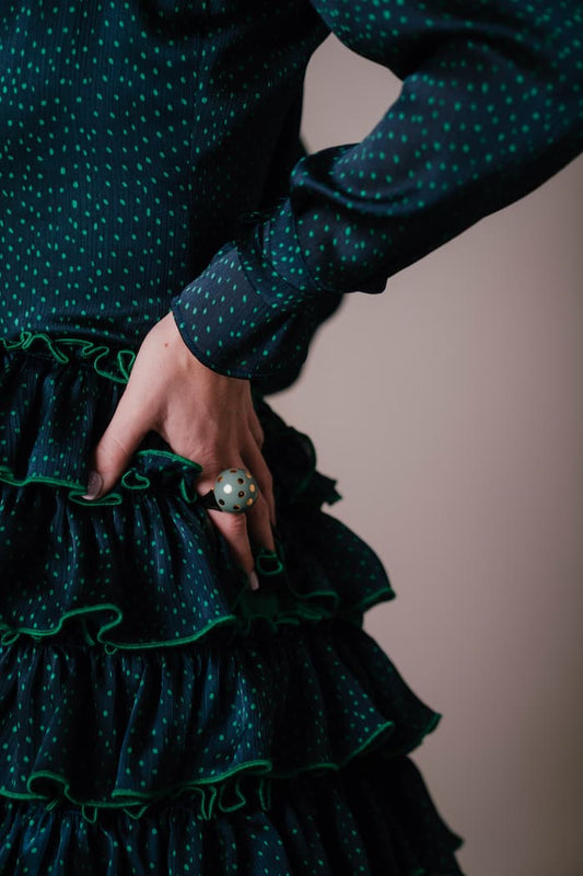 Vestido de invitada aire andaluz