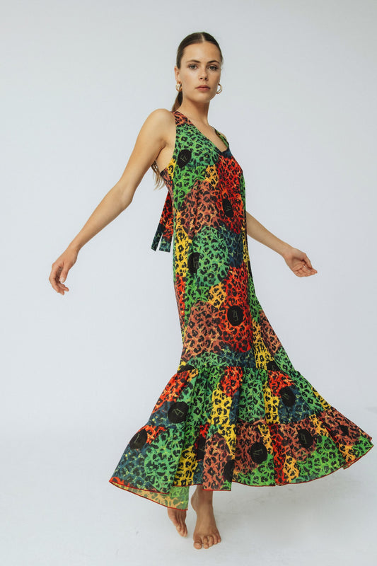Vestido invitada animal print Isabel Animals Albero