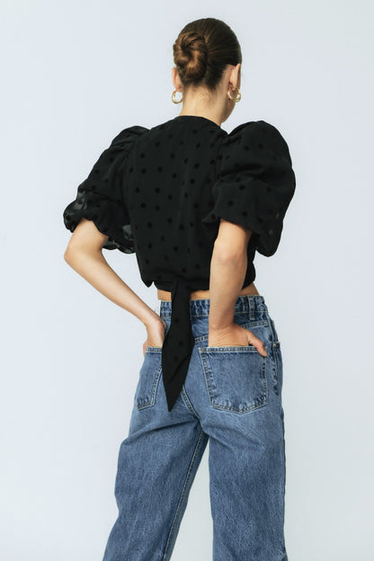 Blusa lunares Carmela Negro