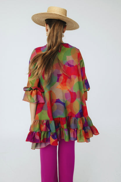 Blusa Flamenca Lolita Small Circulo Morado.