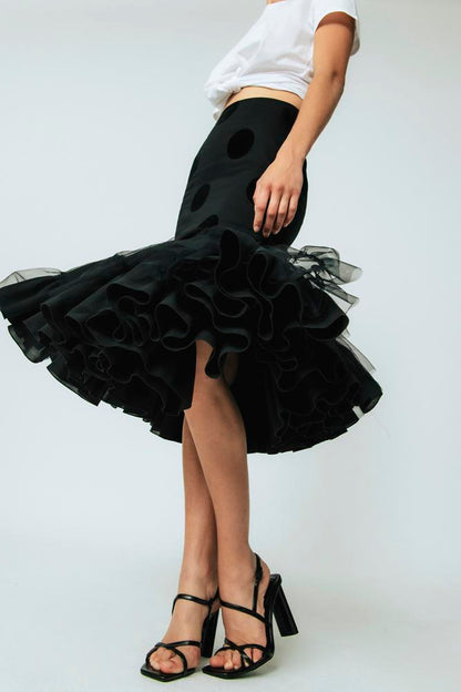 Falda Carmelita Short Negro.