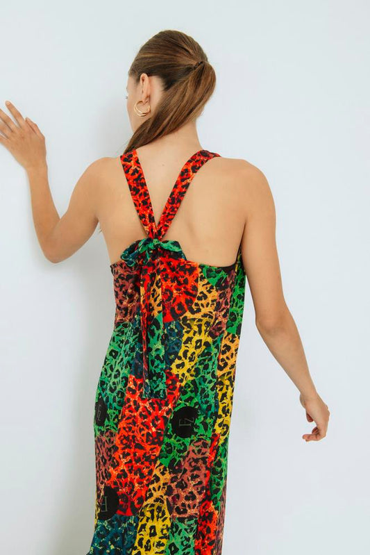 Vestido invitada animal print Isabel Animals Albero