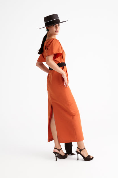 Vestido Gilda Terracota
