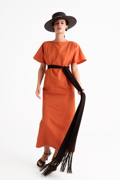 Vestido Gilda Terracota
