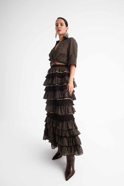 Blusa Pureza en voile de lunares