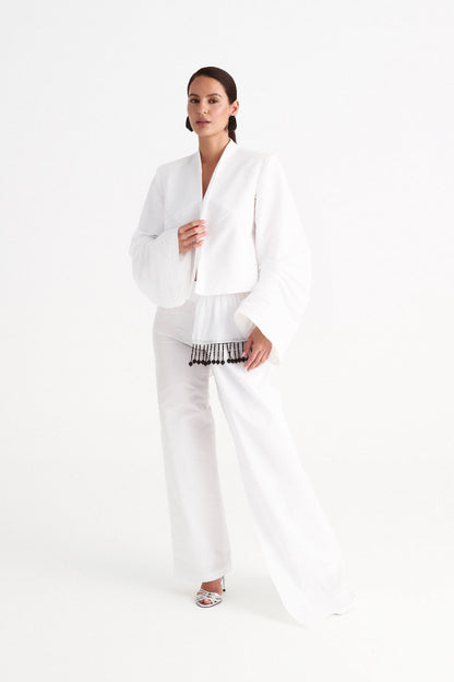 Pantalón invitada blanco recto