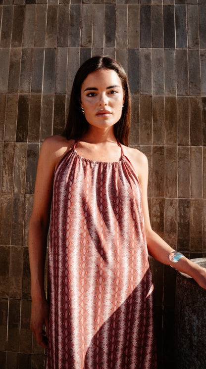 Vestido serpiente rosa