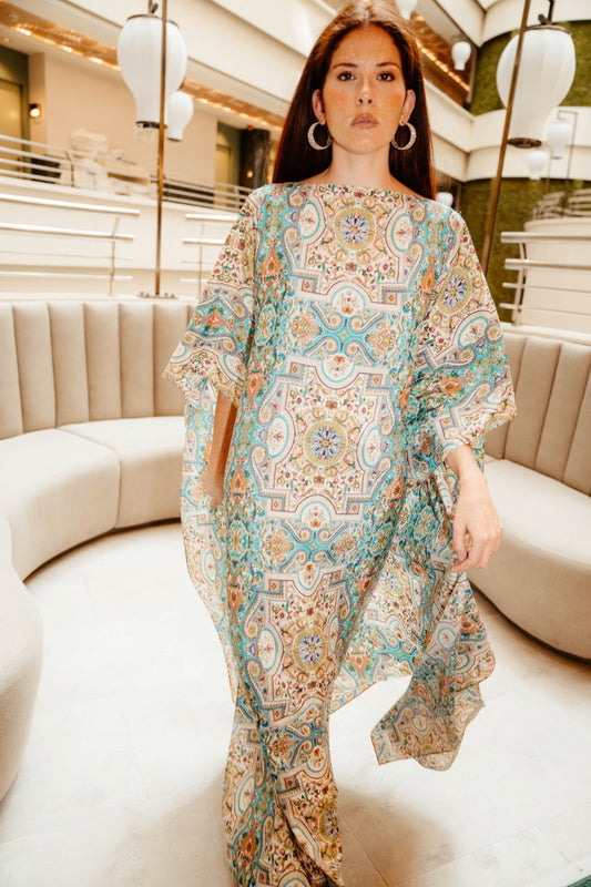 Vestido kaftán multicolor
