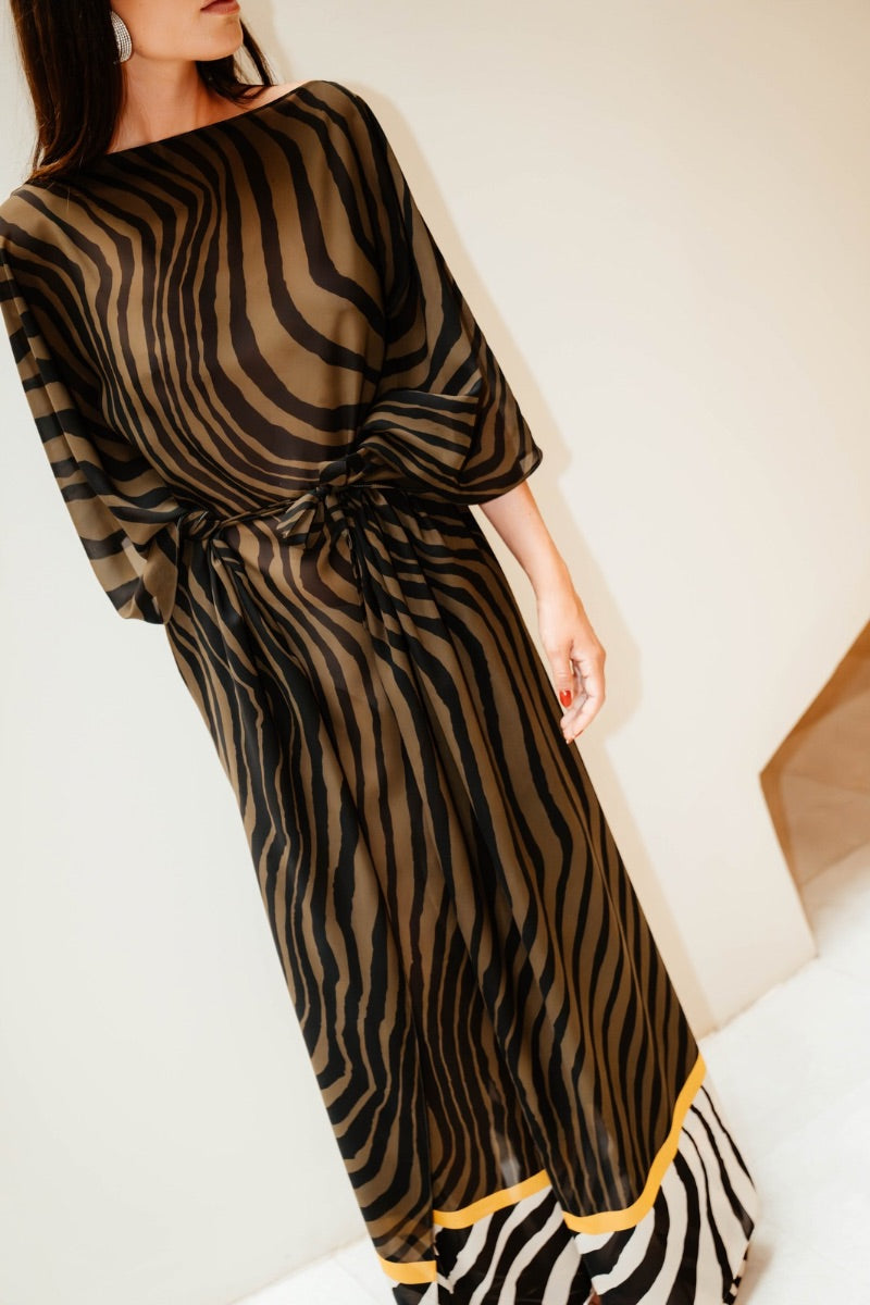 Vestido kaftán Safari