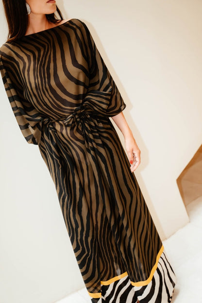 Vestido kaftán Safari