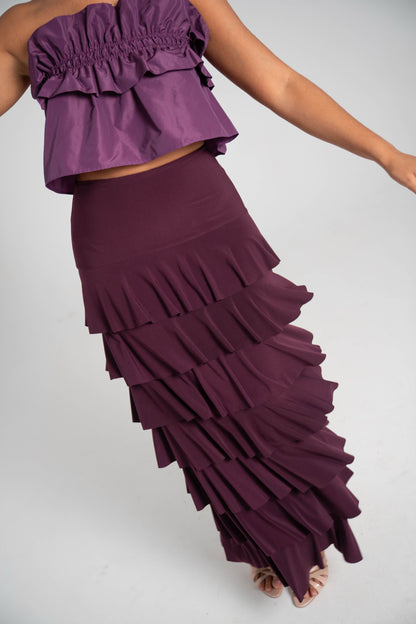 Top fruncido Morado