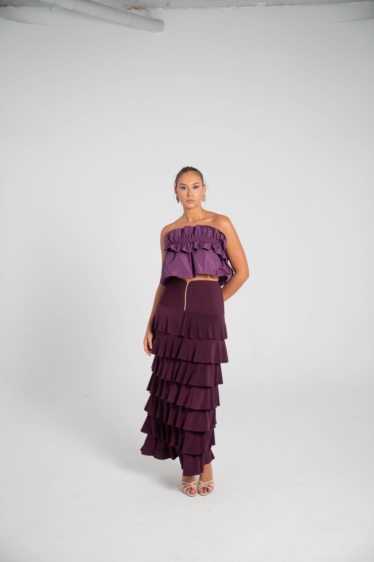 Top fruncido Morado