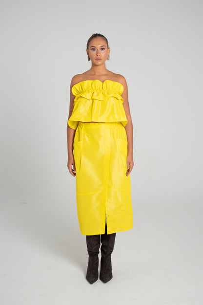 Top fruncido Amarillo