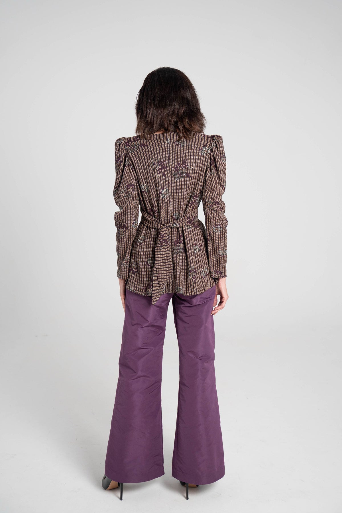 Chaqueta estampada Marrón