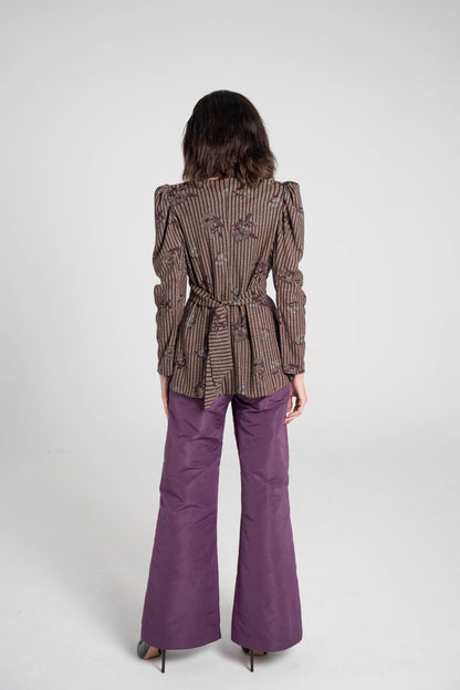 Chaqueta estampada Marrón
