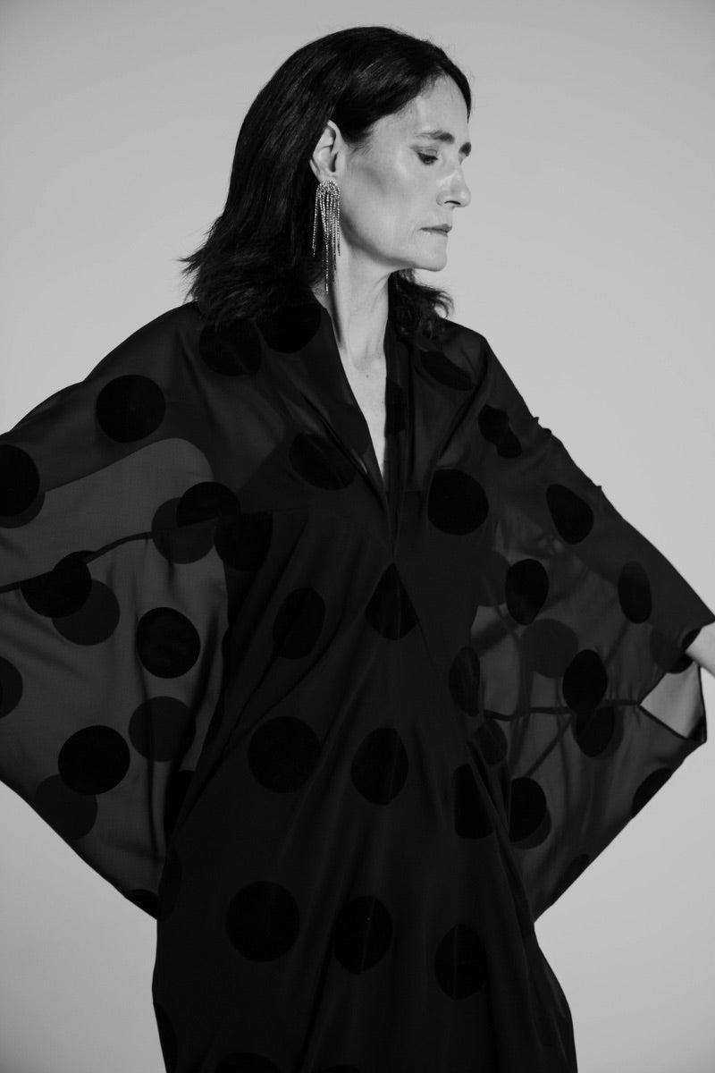 Vestido lunares Negro