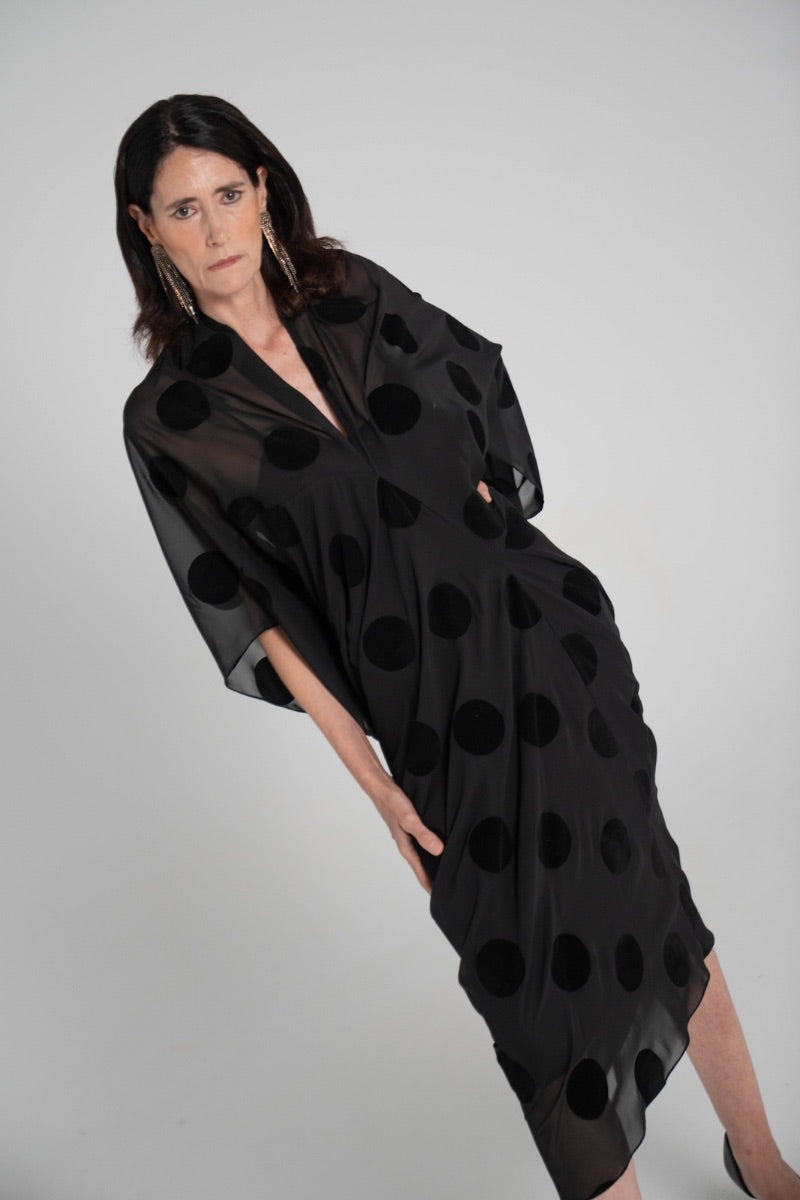 Vestido lunares Negro