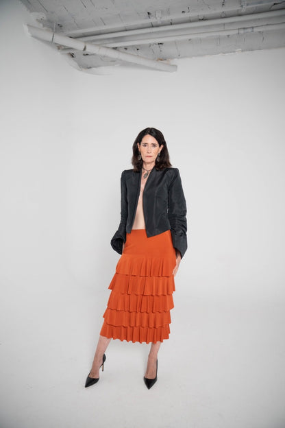 Falda volantes Naranja