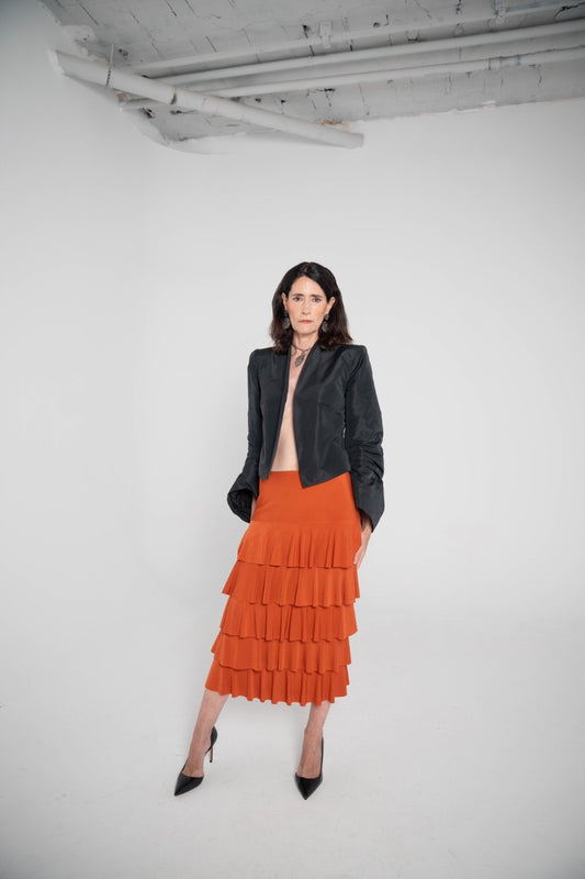 Falda volantes Naranja