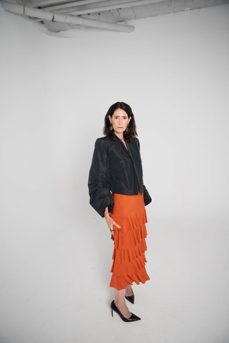 Falda volantes Naranja