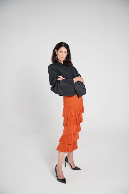 Falda volantes Naranja