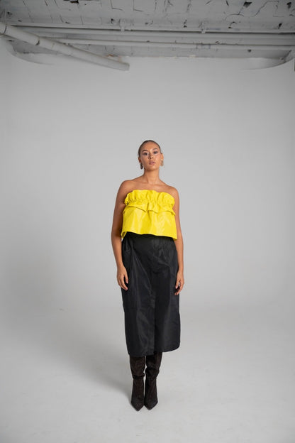 Falda midi Negra
