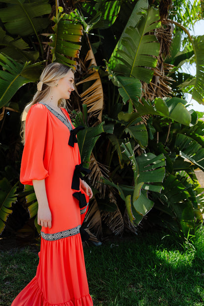 Vestido Atenas Coral
