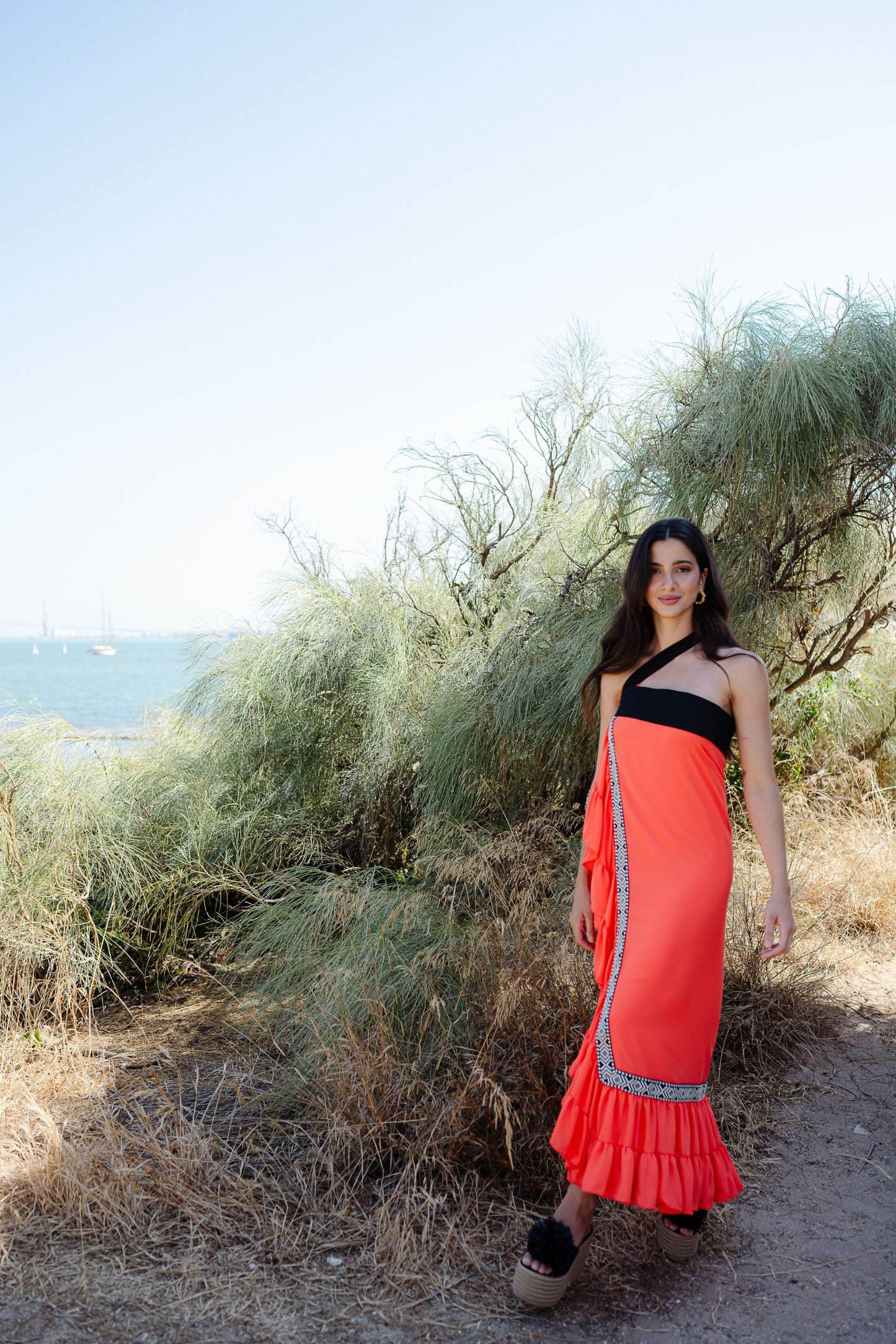 Vestido/Falda envolvente Atenas Coral