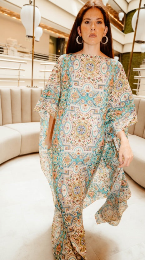 Vestido kaftán multicolor