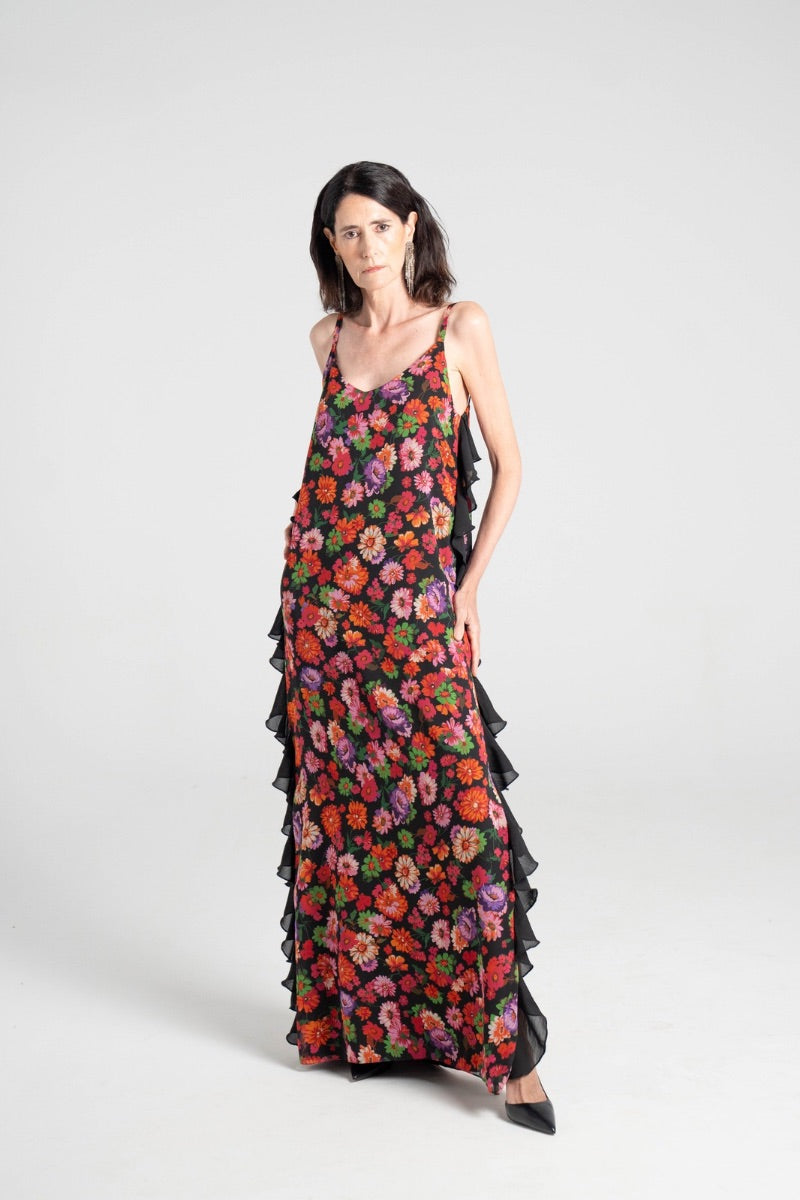 Vestido volantes floral