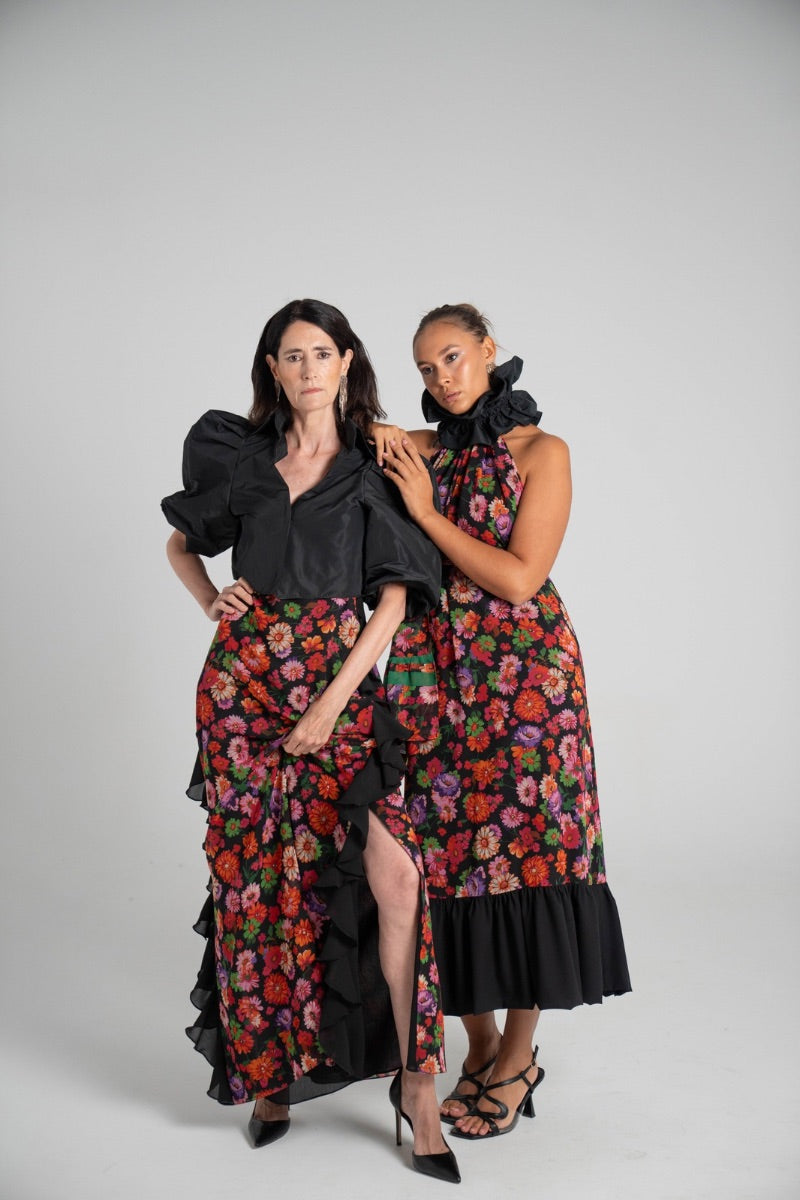 Vestido volantes floral