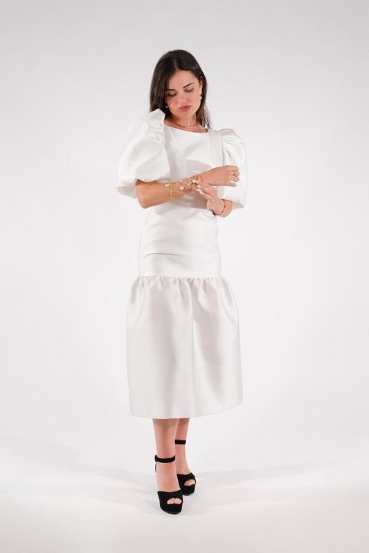 Vestido invitada blanco Margarita