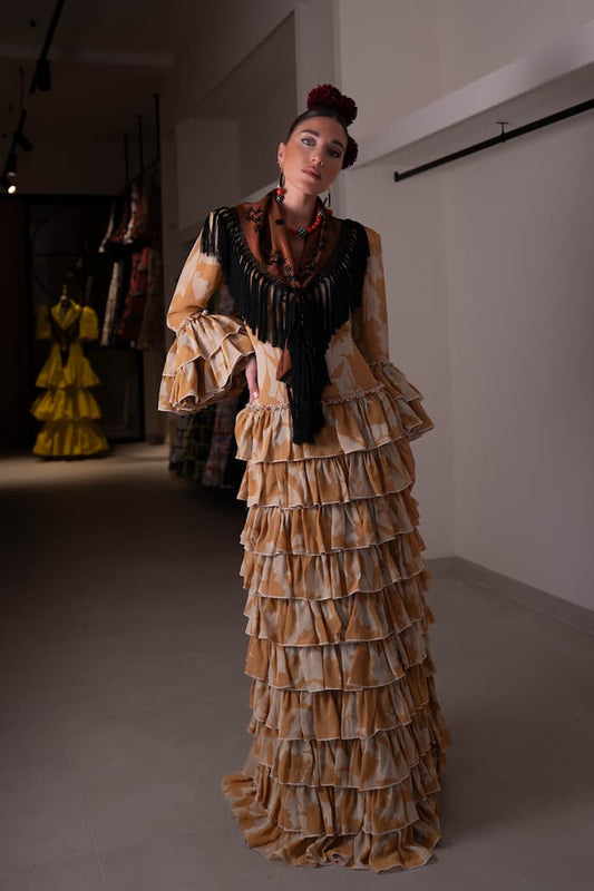 Vestido de flamenca en Georgette estampado