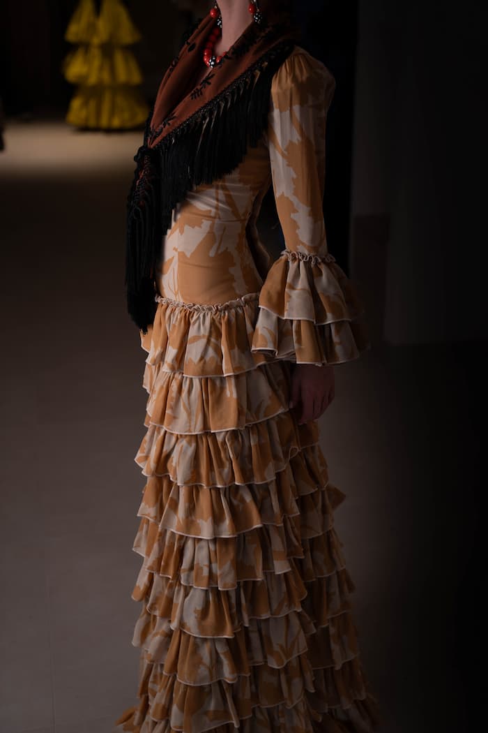 Vestido de flamenca en Georgette estampado
