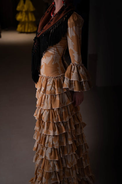 Vestido de flamenca en Georgette estampado
