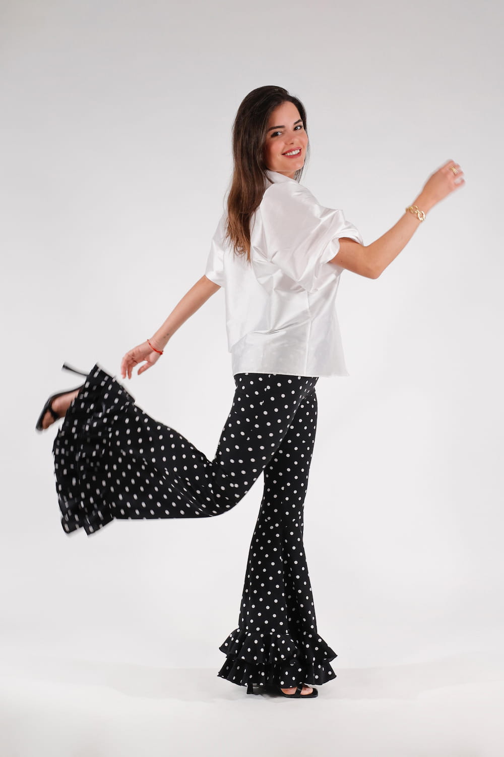Blusa de Invitada en Tafeta Blanca RECUERDO