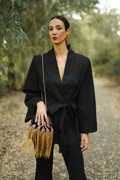 Chaqueta Invitada Crepé Negro COBIJO