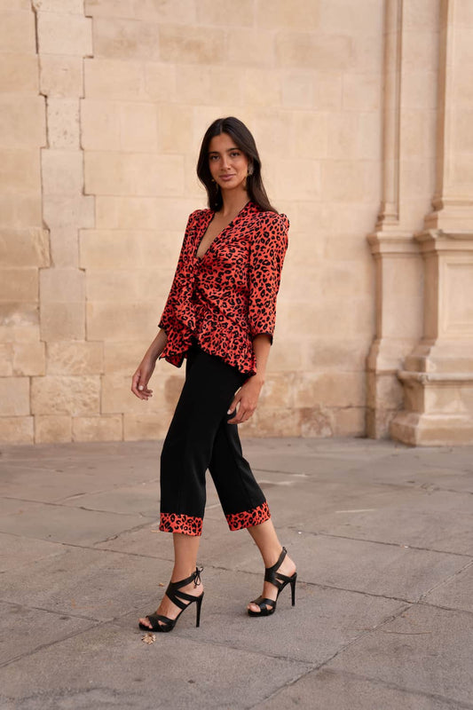 Chaqueta/blusa invitada animal print colección summer’25