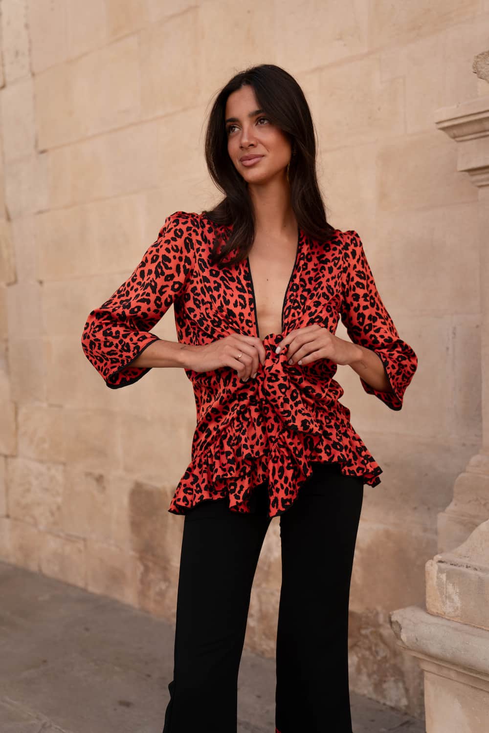 Chaqueta/blusa invitada animal print colección summer’25