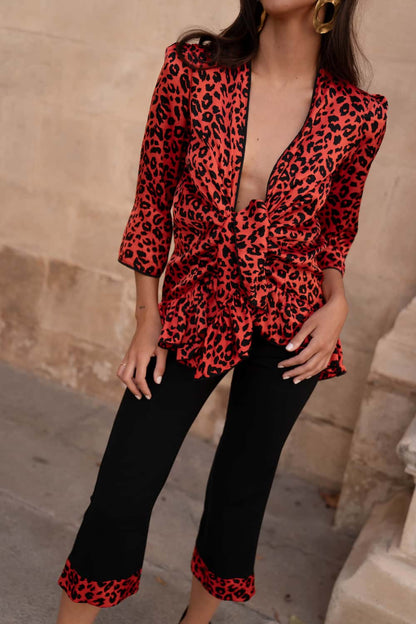 Chaqueta/blusa invitada animal print colección summer’25