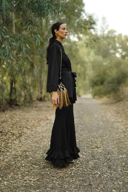 Chaqueta Invitada Crepé Negro COBIJO