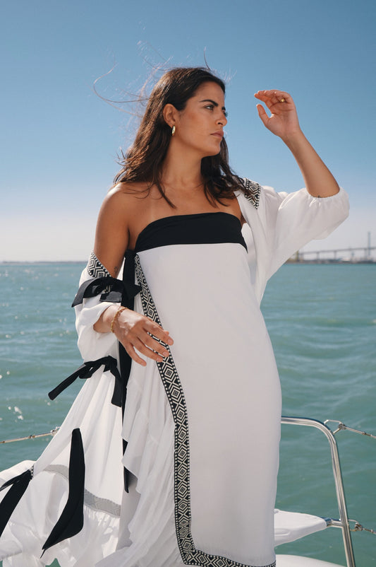 Vestido/Falda envolvente Atenas Blanco