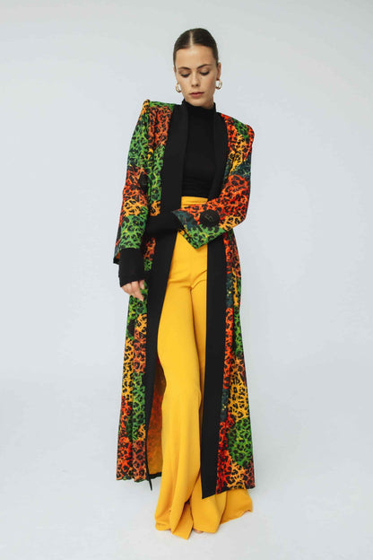 Kimono Triana Crepé Estampado Animals Albero.