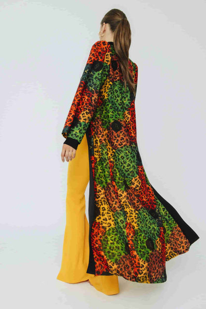 Kimono Triana Crepé Estampado Animals Albero.