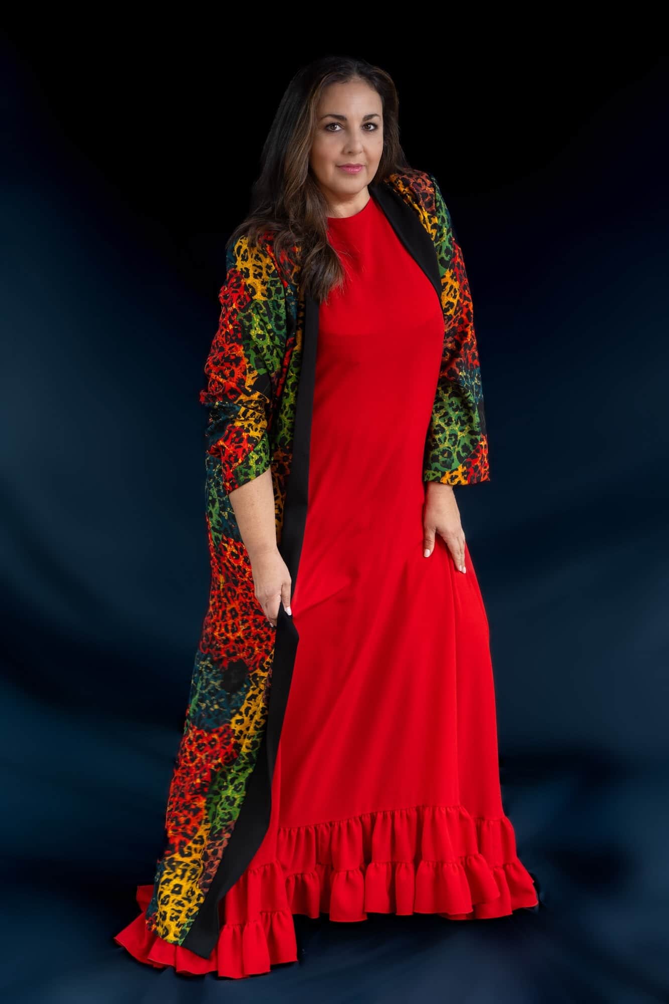 Kimono Triana Crepé Estampado Animals Albero.